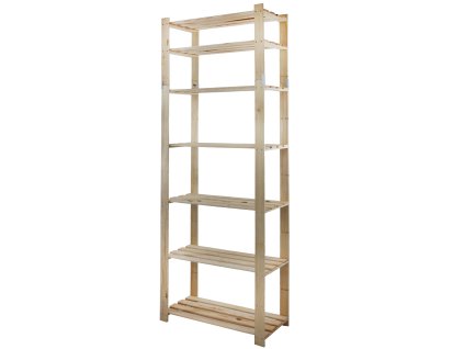 328 dreveny regal mamutex 2200x800x380 mm 7 polic nosnost 320 kg borovice