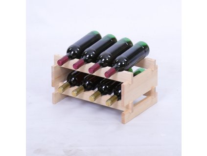 361 4 sada 2 drevenych polic na vino mamutex 230x456x280 mm 4 lahve na polici borovice