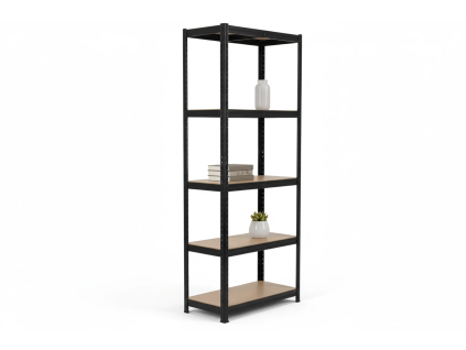 lakovaný regál Mamutex Standard 200x70x40 cm – 5 polic, černý