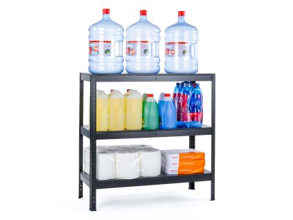 Lakovaný celokovový regál Mamutex Standard 1000x1000x400 mm – 3 police, nosnost 360 kg