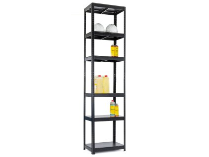 Lakovaný celokovový regál Mamutex Standard 2400x600x400 mm – 6 polic, nosnost 720 kg