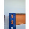 2228 20 lakovany modro oranzovy regal mamutex heavy 220x150x80 cm 5 polic nosnost 2500 kg