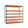 2243 lakovany modro oranzovy regal mamutex heavy 2600x1500x600 mm 6 polic nosnost 3000 kg