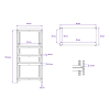 50 8 127 6 lakovany kovovy regal mamutex standard 1800x900x300 mm 5 polic nosnost 875 kg cerny