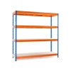 511 1 lakovany modro oranzovy regal mamutex standard 1800x1200x600 mm 4 police nosnost 2000 kg