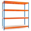 529 2 lakovany modro oranzovy regal mamutex standard 1800x1800x600 mm 4 police nosnost 2000 kg