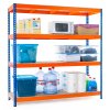 529 lakovany modro oranzovy regal mamutex standard 1800x1800x600 mm 4 police nosnost 2000 kg