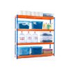 253 1 lakovany modro oranzovy regal mamutex standard 1800x1200x400 mm 4 police nosnost 2000 kg