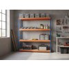 431 lakovany modro oranzovy regal mamutex heavy 1800x1200x400 mm 4 police nosnost 2000 kg