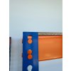 2222 20 lakovany modro oranzovy regal mamutex heavy 220x150x40 cm 5 polic nosnost 2500 kg