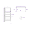 107 7 193 5 zinkovany kovovy regal mamutex standard 2400x1200x400 mm 6 polic nosnost 1050 kg