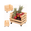 8329 skrzynka na warzywa na kolkach rawa szer37cm naturalna