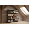 lakovaný regál Mamutex Standard 180x90x50 cm – 5 polic, černý