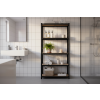 lakovaný regál Mamutex Standard 180x90x50 cm – 5 polic, černý