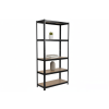 lakovaný regál Mamutex Standard 180x90x50 cm – 5 polic, černý