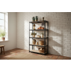 lakovaný regál Mamutex Standard 180x90x60 cm – 5 polic, černý
