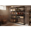 lakovaný regál Mamutex Standard 180x90x60 cm – 5 polic, černý