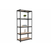 lakovaný regál Mamutex Standard 180x90x60 cm – 5 polic, černý