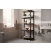 lakovaný regál Mamutex Standard 200x70x30 cm – 5 polic, černý