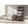lakovaný regál Mamutex Standard 200x70x30 cm – 5 polic, černý