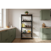 lakovaný regál Mamutex Standard 200x70x40 cm – 5 polic, černý