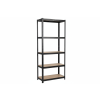 lakovaný regál Mamutex Standard 200x70x40 cm – 5 polic, černý