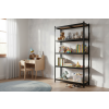 lakovaný regál Mamutex Standard 200x80x30 cm – 5 polic, černý
