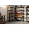 lakovaný regál Mamutex Standard 200x80x30 cm – 5 polic, černý