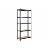 lakovaný regál Mamutex Standard 200x80x30 cm – 5 polic, černý