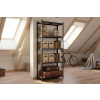 lakovaný regál Mamutex Standard 200x80x40 cm – 5 polic, černý