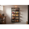 lakovaný regál Mamutex Standard 220x120x40 cm – 6 polic, černý