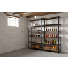lakovaný regál Mamutex Standard 220x120x50 cm – 6 polic, černý