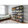 lakovaný regál Mamutex Standard 220x120x60 cm – 6 polic, černý