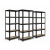 Akční balíček 3 ks – lakovaný regál Mamutex Standard 200x80x30 cm – 5 polic, černý