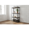 Akční balíček 3 ks – lakovaný regál Mamutex Standard 200x80x30 cm – 5 polic, černý