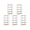 Akční balíček 5 ks – zinkovaný regál Mamutex Standard 200x80x40 cm – 5 polic