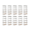 Akční balíček 10 ks – zinkovaný regál Mamutex Standard 200x80x40 cm – 5 polic