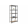 Akční balíček 5 ks – lakovaný regál Mamutex Standard 200x80x40 cm – 5 polic, černý