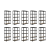 Akční balíček 10 ks – lakovaný regál Mamutex Standard 200x80x40 cm – 5 polic, černý