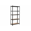 Akční balíček 10 ks – lakovaný regál Mamutex Standard 200x80x50 cm – 5 polic, černý