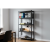 Akční balíček 10 ks – lakovaný regál Mamutex Standard 200x80x50 cm – 5 polic, černý