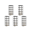Akční balíček 5 ks – lakovaný regál Mamutex Standard 220x120x40 cm – 6 polic, černý
