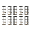 Akční balíček 10 ks – lakovaný regál Mamutex Standard 220x120x50 cm – 6 polic, černý