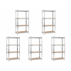 Akční balíček 5 ks – zinkovaný regál Mamutex Standard 220x120x60 cm – 6 polic