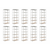 Akční balíček 10 ks – zinkovaný regál Mamutex Standard 220x120x60 cm – 6 polic