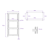 43 lakovany kovovy regal mamutex standard 1500x700x300 mm 4 police nosnost 700 kg cerny
