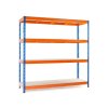 511 1 lakovany modro oranzovy regal mamutex standard 1800x1200x600 mm 4 police nosnost 2000 kg