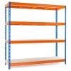 529 2 lakovany modro oranzovy regal mamutex standard 1800x1800x600 mm 4 police nosnost 2000 kg