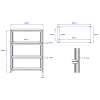 529 4 lakovany modro oranzovy regal mamutex heavy 1800x1800x600 mm 4 police nosnost 2000 kg