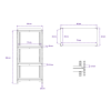 73 3 lakovany kovovy regal mamutex standard 1600x800x400 mm 4 police nosnost 700 kg cerny